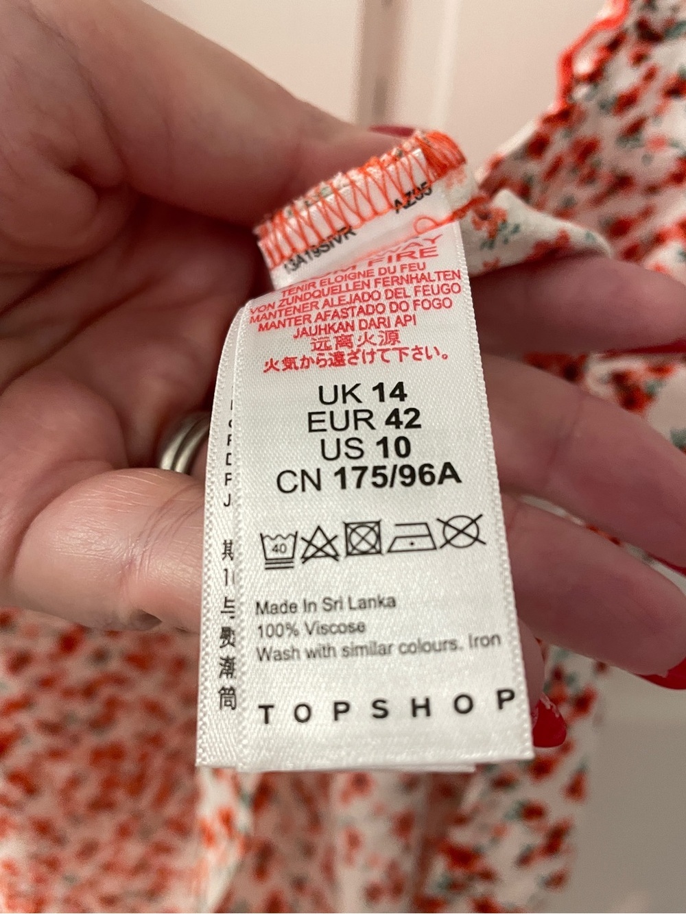 Topshop Red Floral Ruffle Tank - Picture 8 of 8